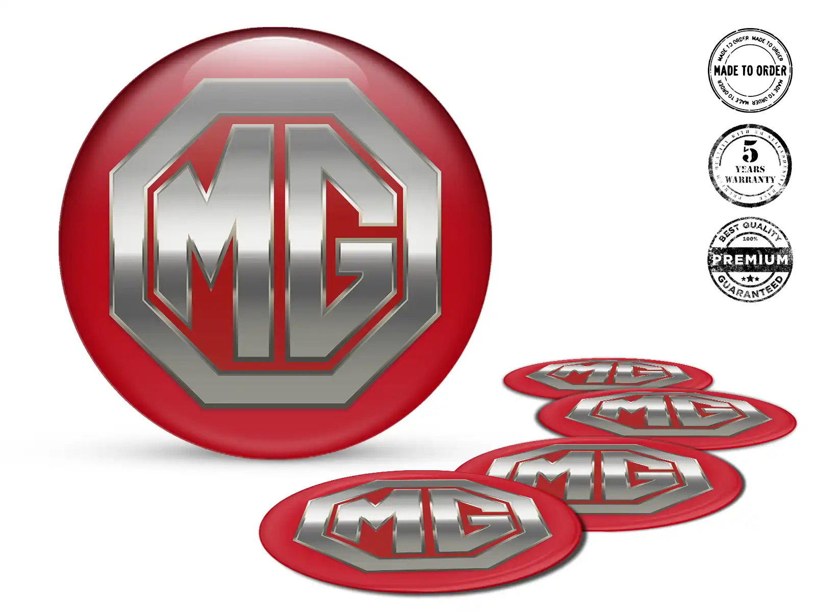MG Pegatinas de Rueda Estilo Insignias de Silicona Racing